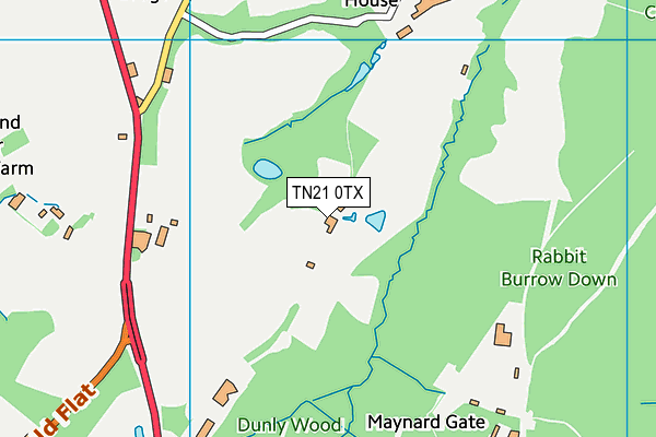 TN21 0TX map - OS VectorMap District (Ordnance Survey)