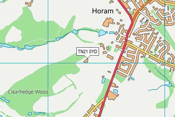 Horam Recreation Ground map (TN21 0YD) - OS VectorMap District (Ordnance Survey)