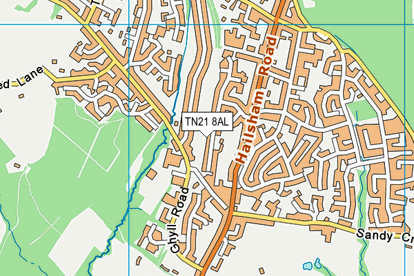 TN21 8AL map - OS VectorMap District (Ordnance Survey)