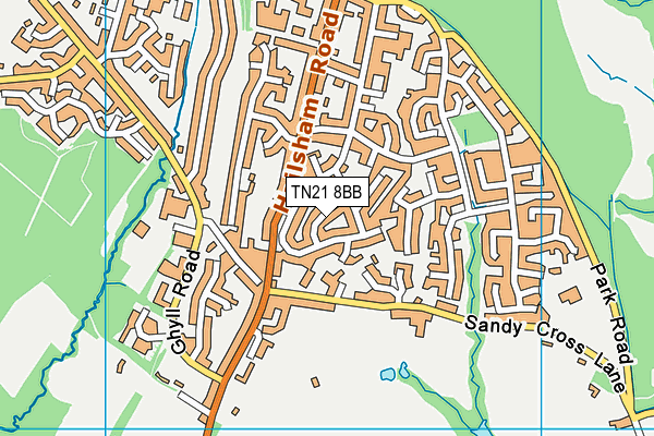 TN21 8BB map - OS VectorMap District (Ordnance Survey)