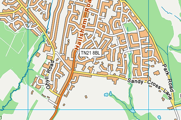 TN21 8BL map - OS VectorMap District (Ordnance Survey)