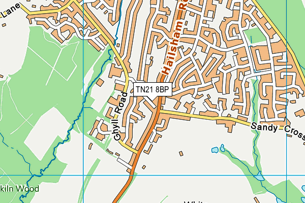 TN21 8BP map - OS VectorMap District (Ordnance Survey)