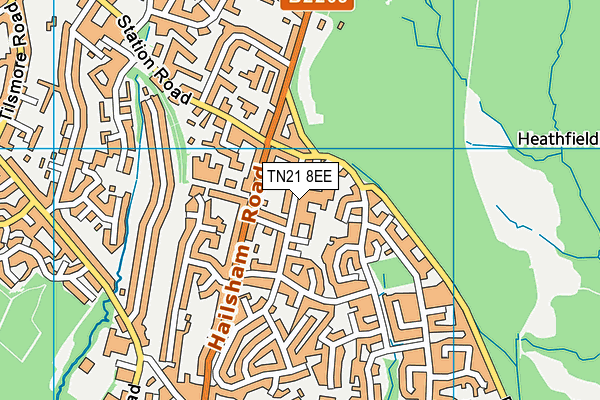 TN21 8EE map - OS VectorMap District (Ordnance Survey)
