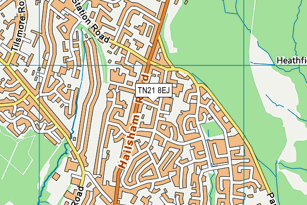 TN21 8EJ map - OS VectorMap District (Ordnance Survey)
