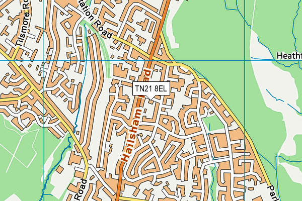 TN21 8EL map - OS VectorMap District (Ordnance Survey)