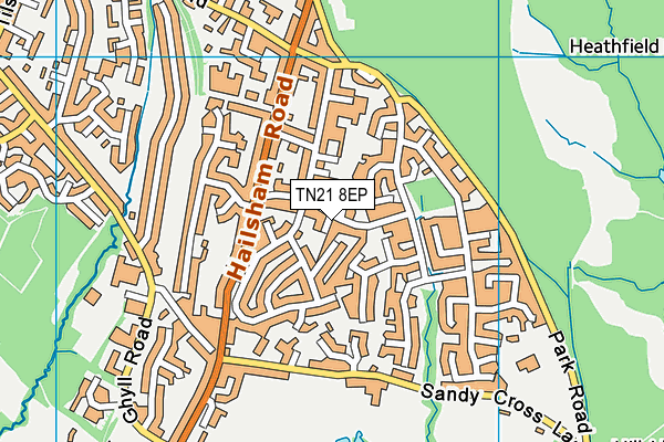 TN21 8EP map - OS VectorMap District (Ordnance Survey)