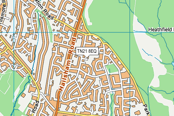 TN21 8EQ map - OS VectorMap District (Ordnance Survey)
