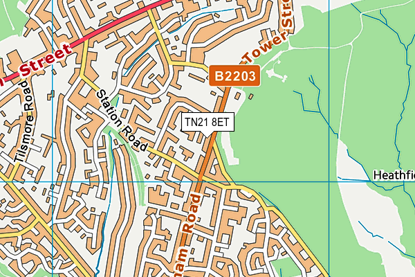 TN21 8ET map - OS VectorMap District (Ordnance Survey)