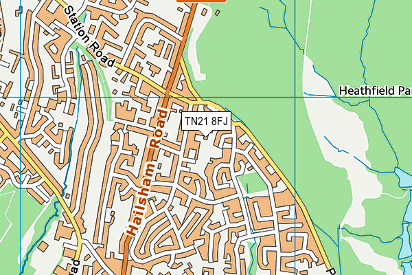 TN21 8FJ map - OS VectorMap District (Ordnance Survey)