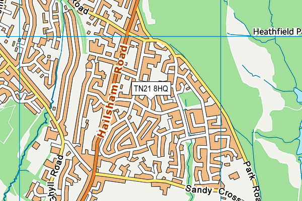 TN21 8HQ map - OS VectorMap District (Ordnance Survey)