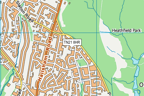 TN21 8HR map - OS VectorMap District (Ordnance Survey)