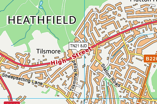 Map of HEATHFIELD IRONMONGERS,LIMITED at district scale