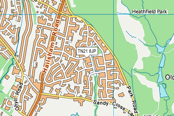 TN21 8JP map - OS VectorMap District (Ordnance Survey)