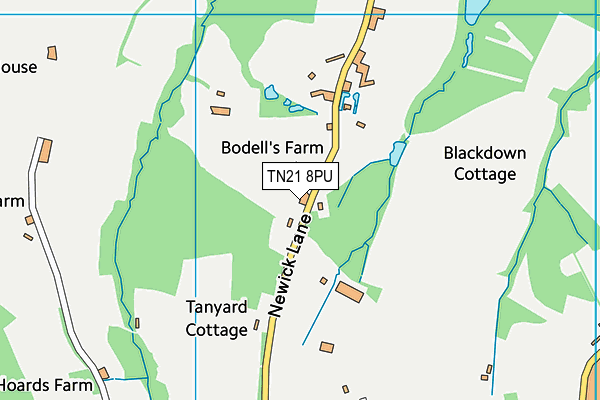 TN21 8PU map - OS VectorMap District (Ordnance Survey)