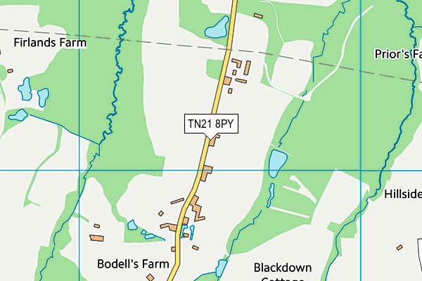 TN21 8PY map - OS VectorMap District (Ordnance Survey)