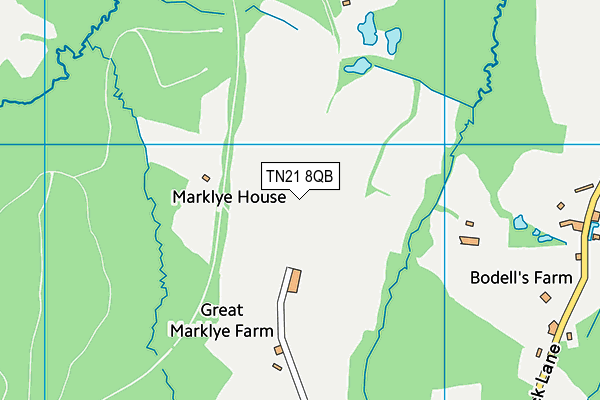 TN21 8QB map - OS VectorMap District (Ordnance Survey)