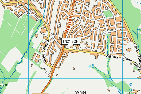 TN21 8QH map - OS VectorMap District (Ordnance Survey)