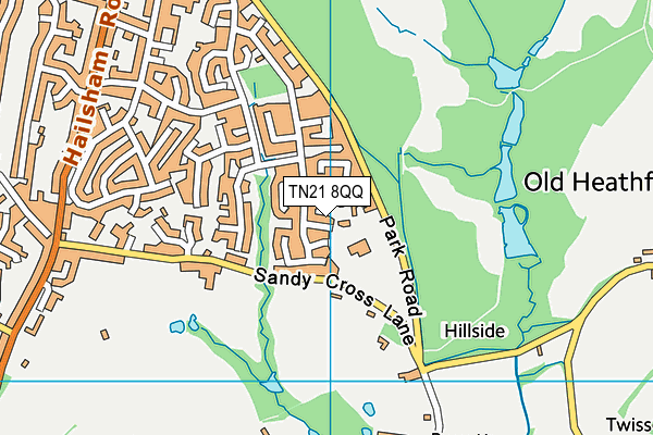 Parkside Community Primary School map (TN21 8QQ) - OS VectorMap District (Ordnance Survey)