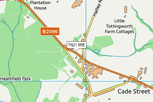 TN21 8RE map - OS VectorMap District (Ordnance Survey)