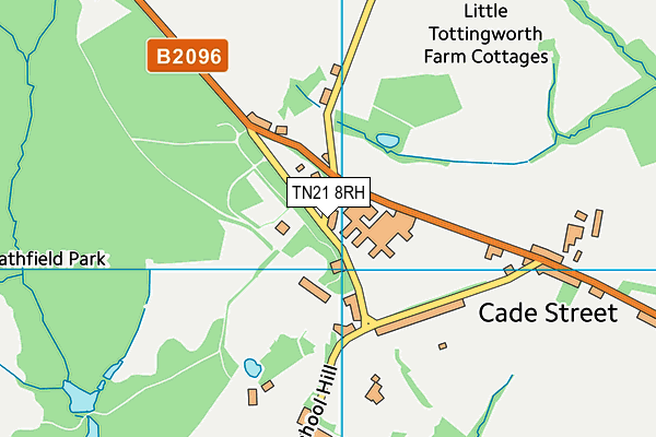 TN21 8RH map - OS VectorMap District (Ordnance Survey)