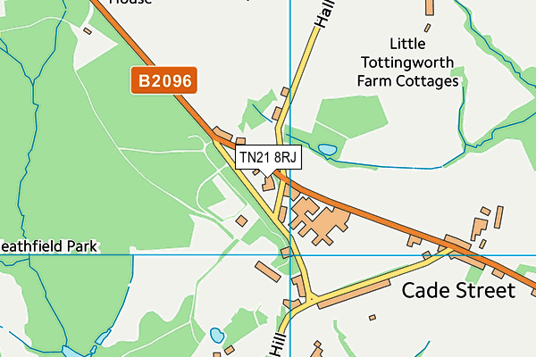 Heathfield Leisure Centre (Closed) map (TN21 8RJ) - OS VectorMap District (Ordnance Survey)