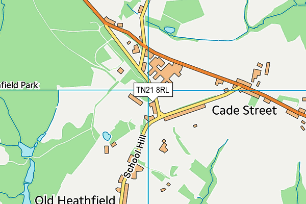 TN21 8RL map - OS VectorMap District (Ordnance Survey)
