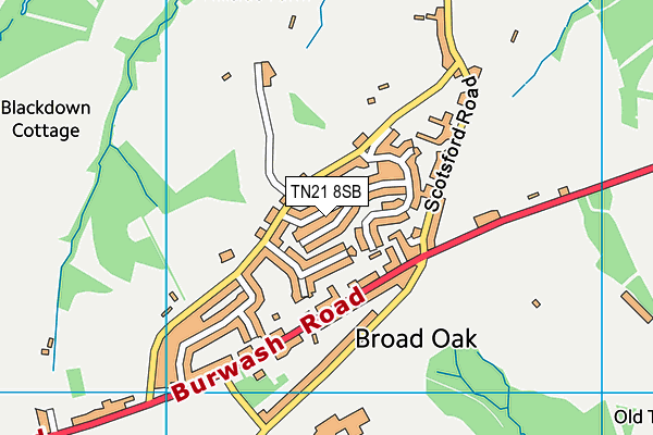TN21 8SB map - OS VectorMap District (Ordnance Survey)