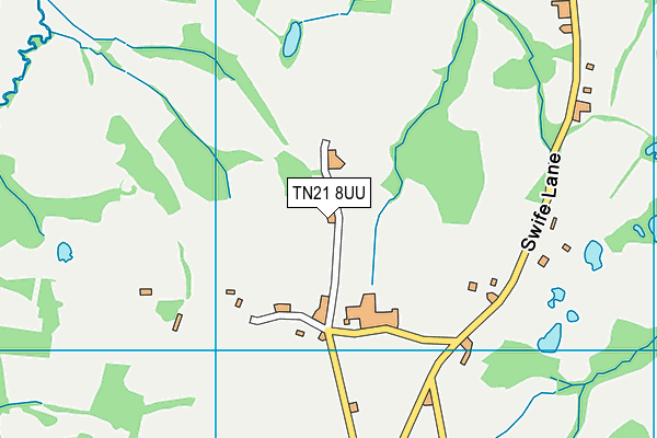 TN21 8UU map - OS VectorMap District (Ordnance Survey)