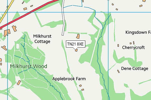 TN21 8XE map - OS VectorMap District (Ordnance Survey)