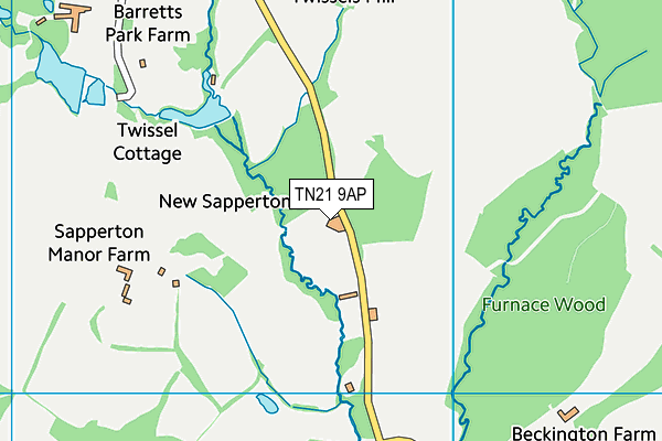 TN21 9AP map - OS VectorMap District (Ordnance Survey)