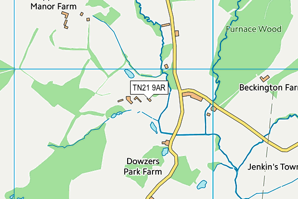 TN21 9AR map - OS VectorMap District (Ordnance Survey)