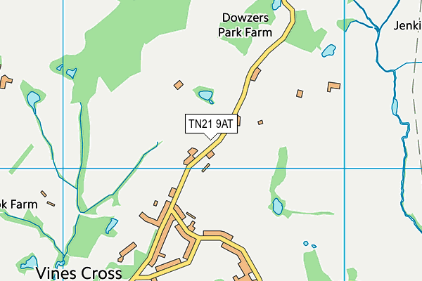 TN21 9AT map - OS VectorMap District (Ordnance Survey)