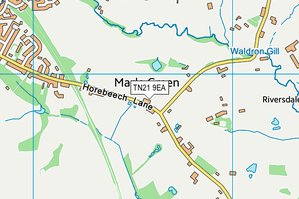 TN21 9EA map - OS VectorMap District (Ordnance Survey)