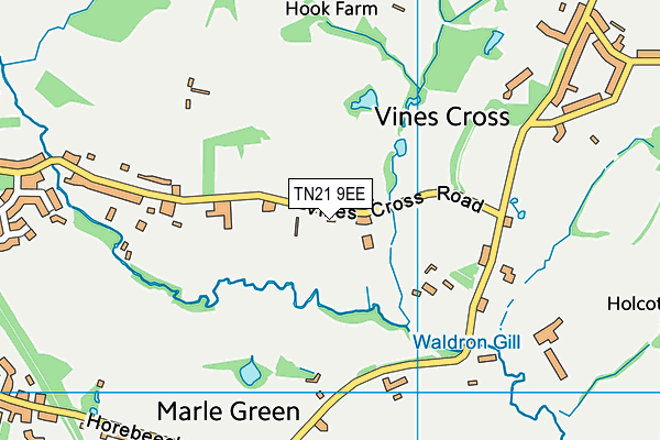 TN21 9EE map - OS VectorMap District (Ordnance Survey)