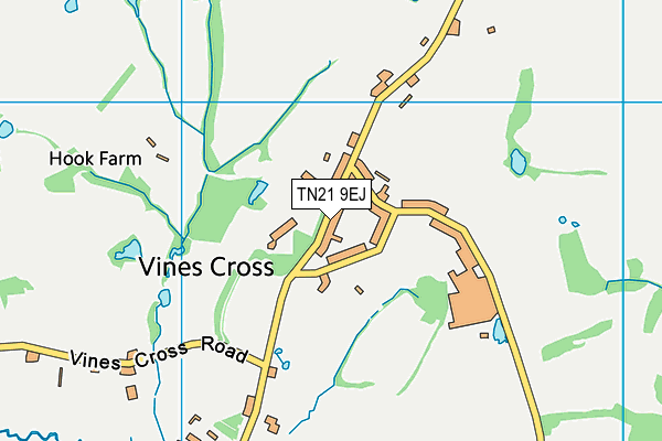 TN21 9EJ map - OS VectorMap District (Ordnance Survey)