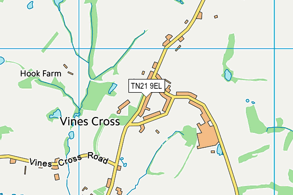 TN21 9EL map - OS VectorMap District (Ordnance Survey)