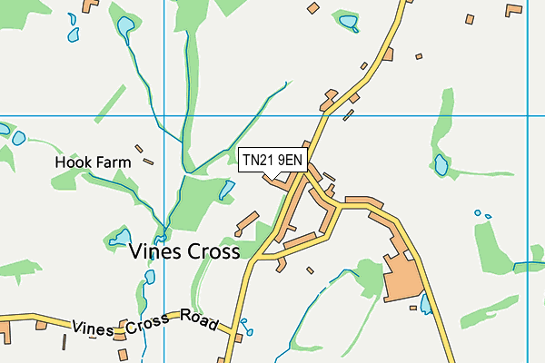 TN21 9EN map - OS VectorMap District (Ordnance Survey)