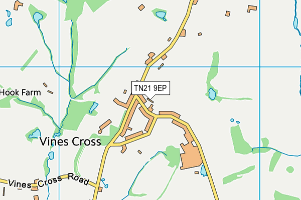 TN21 9EP map - OS VectorMap District (Ordnance Survey)
