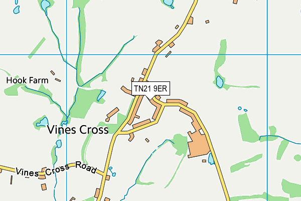 TN21 9ER map - OS VectorMap District (Ordnance Survey)