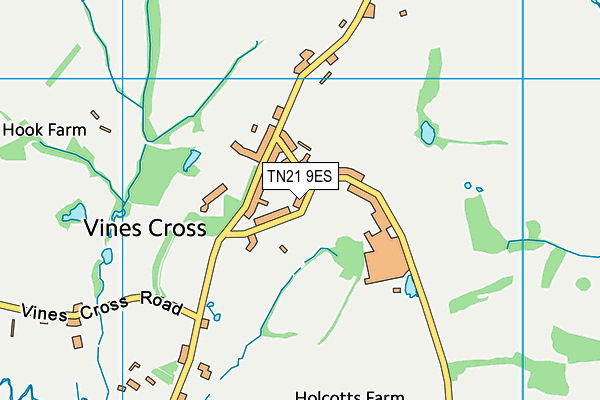 TN21 9ES map - OS VectorMap District (Ordnance Survey)