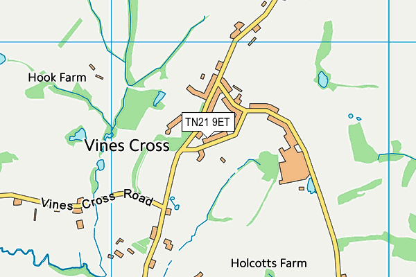 TN21 9ET map - OS VectorMap District (Ordnance Survey)