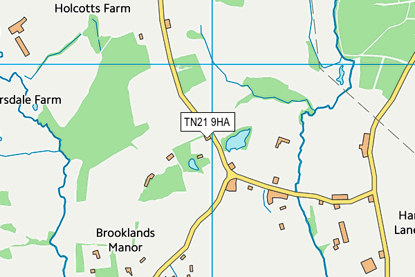 TN21 9HA map - OS VectorMap District (Ordnance Survey)
