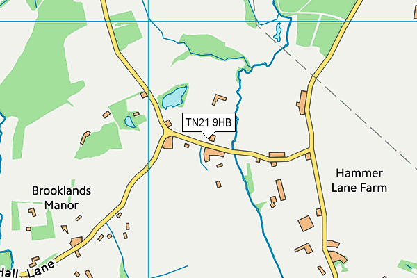 TN21 9HB map - OS VectorMap District (Ordnance Survey)
