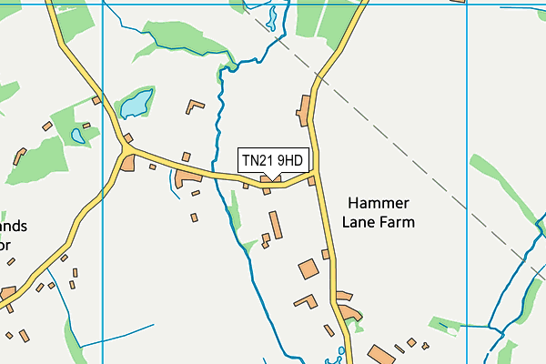 TN21 9HD map - OS VectorMap District (Ordnance Survey)