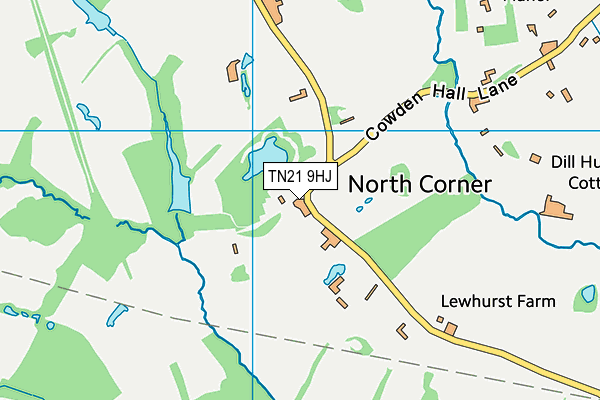 TN21 9HJ map - OS VectorMap District (Ordnance Survey)