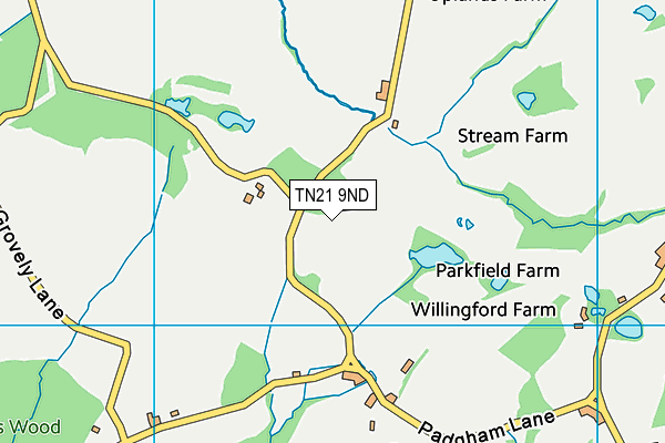 TN21 9ND map - OS VectorMap District (Ordnance Survey)