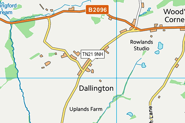 Dallington Church of England Primary School map (TN21 9NH) - OS VectorMap District (Ordnance Survey)