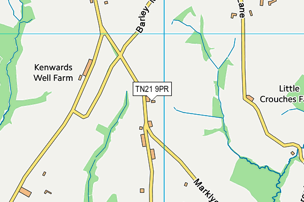 TN21 9PR map - OS VectorMap District (Ordnance Survey)