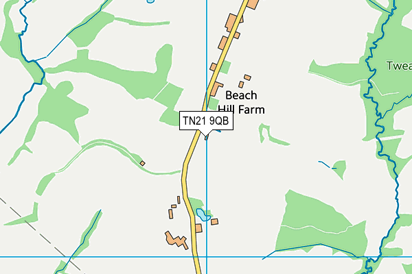TN21 9QB map - OS VectorMap District (Ordnance Survey)