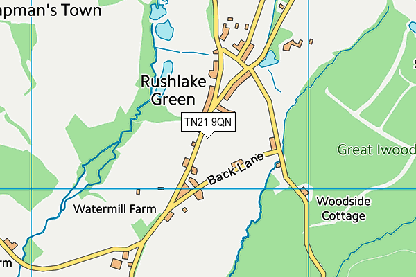 TN21 9QN map - OS VectorMap District (Ordnance Survey)